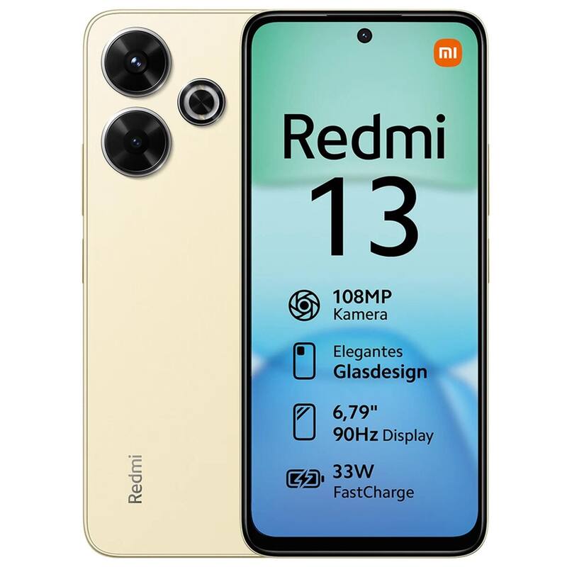 Xiaomi redmi 13x gold 256/8gb + fone sem fio - RDM 13 - Redmi 13X